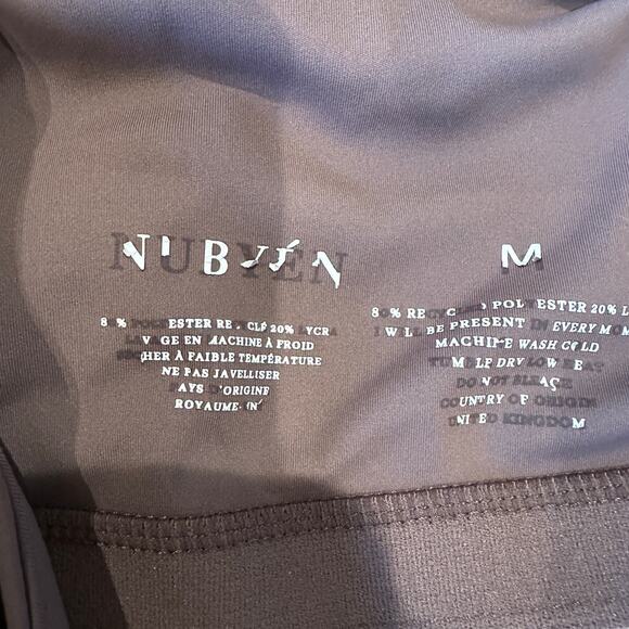 Nubyen Mauve V Neck Wrap Sports Bra Wrap MEDIUM Cut Out Yoga Orchid Soft Revolve - Picture 8 of 9